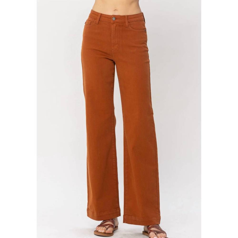 Judy Blue Women's Straight Leg Jeans in Warm Brown